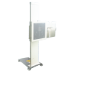Right-side output vertical bucky stand suitable for flat panel detectors and film cassettes of various sizes